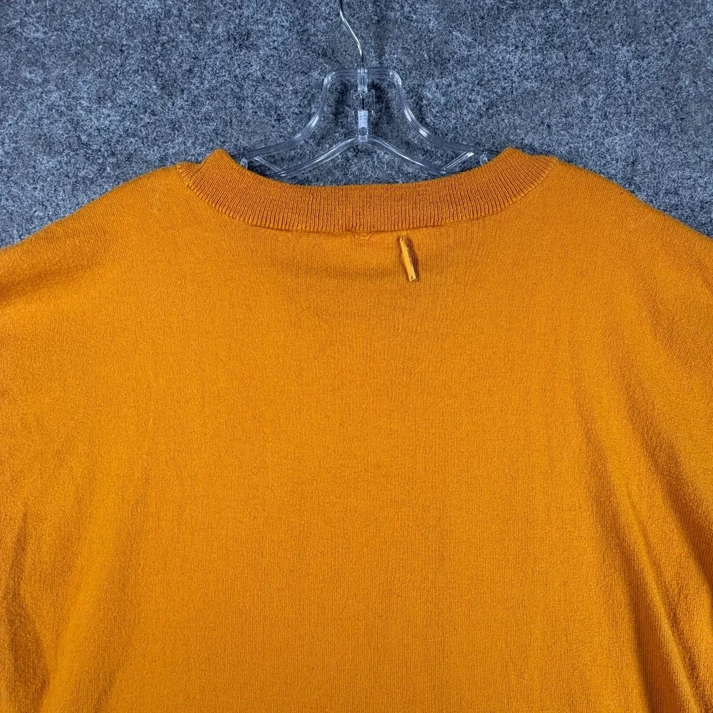 Michael‎ Kors Short-Sleeve Crop Top Womens XL Mustard Everyday Comfy Crewneck